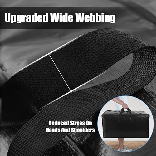 Cosy Family 8 Pack Heavy Duty Extra Large Moving Bags with Backpack Straps - Strong Handles & Zippers, Storage Totes For Space Saving, Fold Flat, Alternative to Moving Box (Set of 8, Black) - color: Black, size: 24 gal-Pack of 8