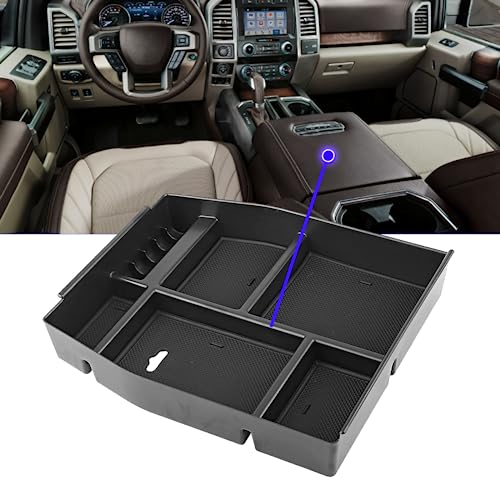 2018 F150 Console Tray Center Console Organizer Tray for 2015-2020 Ford F-150 Raptor Mid Armrest Glove Storage Box for Ford F150 2020 Accessories NOT for 2021 2022 F150 - color: 1520F150