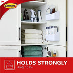 Command 10 Lb Large Organizing Caddy with 4 Strips, 9.91" x 3.38" x 5.15", Heavyweight Damage-Free Hanging for Organizing Cleaning Supplies, Closet, and Pantry - size: 9.9 in. x 5.2 in. x 3.5 in.