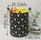 KUNRO Kids Laundry Hamper Clothes Gift Basket Storage Laundry Baskets Organizer Bin with Handles for Nursery Room (Deer) - color: Deer
