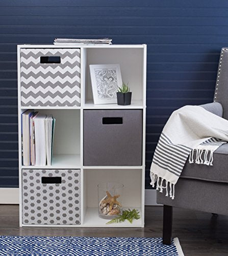 DII Poly-Cube Storage Collection Hard Sided, Collapsible Solid, Small, Gray - color: Gray, size: Small Square, 11x11x11"