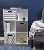 DII Poly-Cube Storage Collection Hard Sided, Collapsible Solid, Small, Gray - color: Gray, size: Small Square, 11x11x11"
