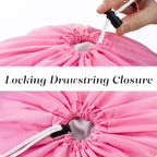Handy Laundry Extra Large Heavy Duty Laundry Bag – 30" x 40" Pink Nylon, Durable Drawstring Closure, Machine Washable, Holds Up to 60 lbs, Travel Dirty Clothes Bag, Laundry Hamper Liner - color: Pink, size: 30" x 40"