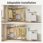 VIPEK V50 Closet Organizer System, Extra Large Heavy Duty Clothes Rack with Adjustable Shelves, Freestanding Modern Wardrobe for Bedroom, Walk-in Closet, Dressing Room, 1300 lbs Capacity, Gold - color: Gold