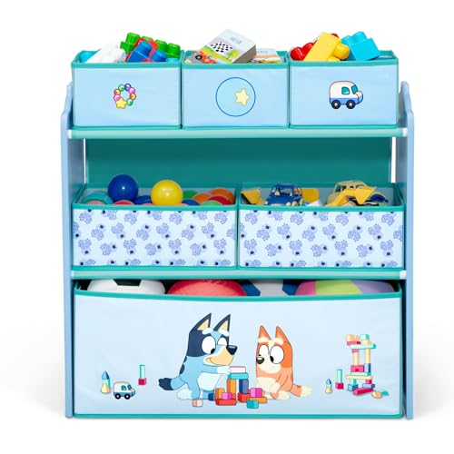 Delta Children - Bluey Design & Store 6 Bin Toy Storage Organizer - Greenguard Gold Certified, Blue - color: Bluey