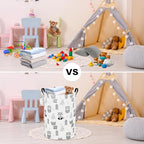 FANKANG Storage Basket, Nursery Hamper Canvas Laundry Basket Foldable with Waterproof PE Coating Large Storage Baskets for Kids Boys and Girls, Office, Bedroom, Clothes,Toys(Animal) - color: Animal