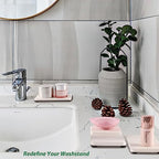 NiuYichee Set of 4 Water Absorbent Diatomite Coasters, Diatomaceous Earth Kitchen Soap Dish, Bathroom Trays, Water Absorbing Stone Used for Hand Soaps & Plants & Toiletries in The Modern Home - color: Set of 4 White