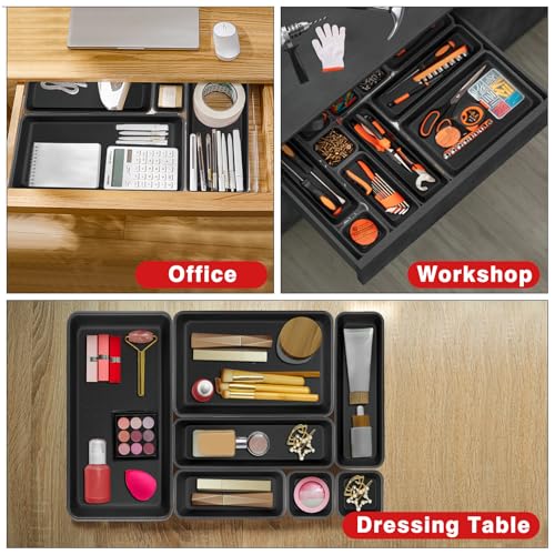 Takytao【48Pcs】【5 Size】Tool Box Organizer, Drawer Tool Organizer Tray Divider Set, Garage Tool and Accessories Storage, Toolbox Organization Storage for Rolling Tool Chest - size: 48PCS