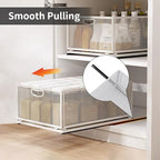 Sliding Cabinet Basket Organizer Drawer Self Adhesive Slide out Pantry Shelves Heavy Duty Carbon Steel Slide Cabinet Storage Basket with Handle for Bathroom Kitchen Home - size: Extended Medium