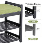 PETKABOO Shoe Rack Bench with Storage 27.6 in, Black Shoe Storage Bench with Cushion for Entryway, Hallway, Bedroom, Living Room - color: Black, style: 28 in