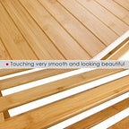 SMIBUY Bamboo Shoe Rack Bench, 3-Tier Shoe Organizer Storage Shelf for Entryway Hallway Bathroom Living Room (Natural) - color: Natural