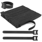Nettbe Reusable Cable Ties, 126 PCS 8 Inches Adjustable Cord Straps Wire Organizer Cord Wrap and Hook Loop Cable Management - size: 8inches-126pcs