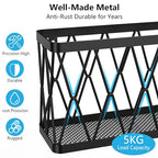 YIGII Kitchen Cabinet Organizer, 4 Pack Over Cabinet Door Organizer with 2 Baskets & 2 Lid Holders, Inside Cabinet Food Container/Tumbler Lid Storage, Pot Lid Holders, Black - style: 4 Pack Lid Organizer