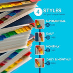 Blue Summit Expanding Monthly File Organizer, Letter Size 12 Month File Folder Organizer with Dividers, Paper Sorter for Desk and Documents - size: Letter