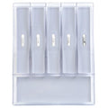 Glad Silverware & Utensil Drawer Organizer - Divided Clear Plastic Storage Tray with 6 Compartments for Kitchen Flatware and Cutlery - BPA Free, Food Safe, Non Slip, 12x15 inches - size: 6-Compartment