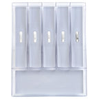 Glad Silverware & Utensil Drawer Organizer - Divided Clear Plastic Storage Tray with 6 Compartments for Kitchen Flatware and Cutlery - BPA Free, Food Safe, Non Slip, 12x15 inches - size: 6-Compartment