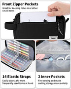 Sooez Big Capacity Pencil Pen Case, Upgraded Canvas Pencil Pouch Large Pencil Bag Organizer, Separate Compartments Easy Grip Handle, Aesthetic Supply for School Teens Adults, Army Green - color: Canvas Army Green