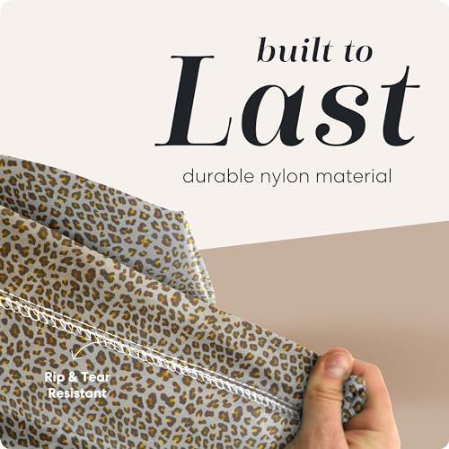 Nylon XL Laundry Bag - Locking Drawstring Closure, Machine Washable, These Large Bags Will Fit a Laundry Basket and Strong Enough to Carry up to Two Loads of Clothes (Leopard | 30" x 40") - color: Leopard, size: 30" x 40"