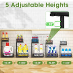 Under Sink Organizer 2-Pack, Metal 2-Tier Pull-Out Cabinet Shelf with Slide-Out Mesh Drawers, Height Adjustable, Space-Saving Under Sink Storage Racks for Kitchen, Bathroom, Laundry Room - color: Black