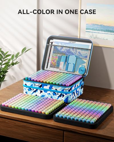 ARTDOT 420 Slots Storage Container for Diamond Art Kits for Adults,Portable Bead Storage Boxes for Diamond Painting Accessories and Tools - color: Blue, size: XX-Large