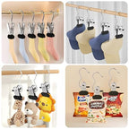 Clothes Pins 30-Pack Laundry Hook Hangers Clothes Hanger Clips for Closet Organizer Socks Towels Clips Heavy Duty Clothespins Bulk Clothes Hanger Clips for Wardrobe Travel Pants Socks Handbag