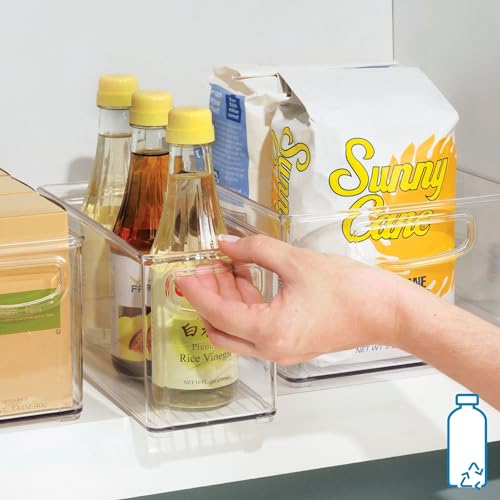 iDesign Slim Clear Plastic Stackable Storage Bin, Tall Narrow Organizer for Kitchen or Pantry - style: Pack of 1