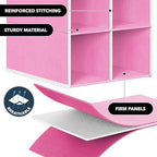 Simple Houseware 20 Section Shelves Hanging Shoes Organizer Holder for Closet, Pink - color: Pink