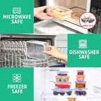 RockBerry 46 PCS Food Storage Containers with Lids Airtight- Plastic Container for Pantry Kitchen Organization-Microwave Dishwasher,Freezer Safe 100% Leak Proof (23 Stackable Boxes-23 Lids) - color: 46Pcs