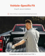 VEVOR Truck Bed Storage Box, Lockable with Password Padlock, 6.6 Gal/25 L ABS Wheel Well Tool Box, Waterproof and Durable, Compatible with Ford F-150 2015-2021, Drivers Side (Left) - size: Driver Side, style: F150