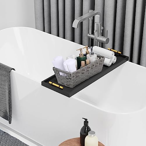 Wicker Storage Baskets for Bathroom, Toilet Tank, Decor - Woven Grey Baskets, 15¾" x 6¾" x 4¾", 2-Pack - color: Grey, size: 15¾" x 6¾" x 4¾"