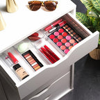 Masirs Clear Drawer Organizer - Easily Organize and Customize the Layout of Drawers. Great for Office Desk, Utensils, Cosmetics and Makeup. (8-Piece Set) - size: 8-Piece Set