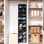 Simple Houseware 20 Section Shelves Hanging Shoes Organizer Holder for Closet, Black - color: Black