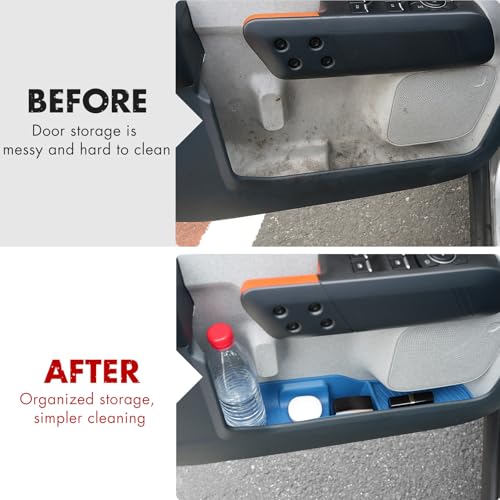 Mabett Door Side Storage Tray for Ford Maverick 2022-2025 Accessories(Not Fit 2026), TPE Front and Rear Doors Storage Insert Organizer Boxs 4PCS Set Fit Maverick(Blue) - color: Blue