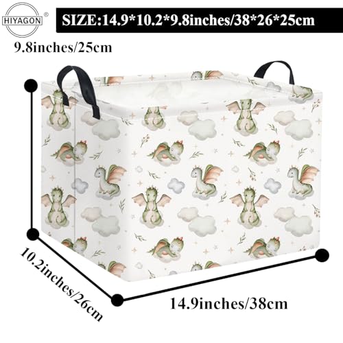 HIYAGON Rectangular Baby Girl Basket Kids Baby Storage Basket Toy Storage Bin Organizer Box Room Decor(Cute Dinosaur) - color: Cute Dinosaur