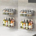 Hanging Kitchen Baskets, Storage Spice Shelf, Wall Mount Storage Baskets, SUS304 Stainless Steel Basket for Kitchen, Bathroom, Storage, 4 Pack, L 11.8Inch, D 6.3Inch, H 4.75Inch - size: 13.8Inch 4PCS