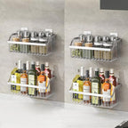 Hanging Kitchen Baskets, Storage Spice Shelf, Wall Mount Storage Baskets, SUS304 Stainless Steel Basket for Kitchen, Bathroom, Storage, 4 Pack, L 11.8Inch, D 6.3Inch, H 4.75Inch - size: 13.8Inch 4PCS