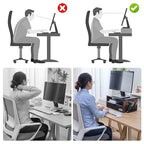 Printer Stand,Desktop Printer Stand with 2-Tier Storage Shelves for Home Office，Desk Organizer with Drawer and 2 Pen Holders for Fax Machine Scanner Files