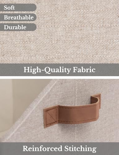 StorageWorks Closet Storage Bins, Trapezoid Organizer Box for Shelves, Fabric Clothes Bin, Foldable Organizing Baskets with Handles, Small, Brown and Beige, 3-Pack - color: Brown and Beige, size: Small