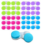 KISEER 24 Pack Colorful Contact Lens Case Box Holder Container Soak Storage Kit - size: 24 Count