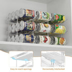 LXLXXL Can Organizer For Pantry Canned Food Goods Organizer For Cabinet Clear Automatic Rolling Can Storage Organizer Pantry Holders Rack, Holds Up to 48 Cans - size: 4Tier*3