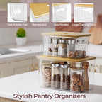 Delamu Acrylic Trash Bag Holder, 2 Pack (XL+S) Stackable Garbage Bag Dispenser, Clear Organizer Bins for Under Sink Organization, Pantry Storage, Cabinet, Kitchen, Laundry, Bathroom - size: XL+S-2 Pack