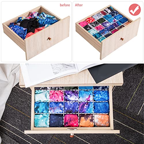 45 Pack Drawer Dividers, Plastic Adjustable Drawer Storage Organizer for Tidying Clutter Socks, Underwear, Makeup, Kitchen, Dresser Black - color: Black