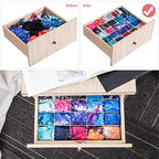 45 Pack Drawer Dividers, Plastic Adjustable Drawer Storage Organizer for Tidying Clutter Socks, Underwear, Makeup, Kitchen, Dresser Black - color: Black