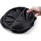 Larpur Popup Mesh Laundry Basket, Collapsible and Portable Clothes Washing Laundry Hamper with Reinforced Carry Handle (Black 2pcs) - color: 2*BLACK