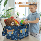 Custom Storage Basket with Name, Personalized Storage Bins with Zipper Lid, Foldable Fabric Storage Box Large capacity with Handle Elephant Flower Leaves - color: Option 19