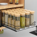 BOIVSHI Pull Out Spice Rack Organizer for Cabinet, Heavy Duty Slide Out Spice Rack Organizer for Kitchen Cabinets and Pantry, Fits Spices, Sauces, Canned Food (8.5''Wx10.5''Dx2.5''H) - size: 1 Tier,8.5''Wx10.5''Dx2.5''Hspices rack,