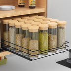 BOIVSHI Pull Out Spice Rack Organizer for Cabinet, Heavy Duty Slide Out Spice Rack Organizer for Kitchen Cabinets and Pantry, Fits Spices, Sauces, Canned Food (8.5''Wx10.5''Dx2.5''H) - size: 1 Tier,8.5''Wx10.5''Dx2.5''Hspices rack,