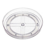 Amazon Basics Clear Rotating Lazy Susan Turntable Organizer for Condiments, 9-Inch, 2-Pack - size: 9" Diameter, 2-Pack