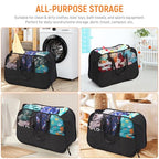 Collapsible Laundry Baskets with 3 Compartment, 150L Tear-proof Pop Up Hamper, Foldable Laundry Basket with Tote Handles, Dirty Clothes Hamper for Laundry, Bedroom, Bathroom, Dorm Black - style: 3 Compartments- Black