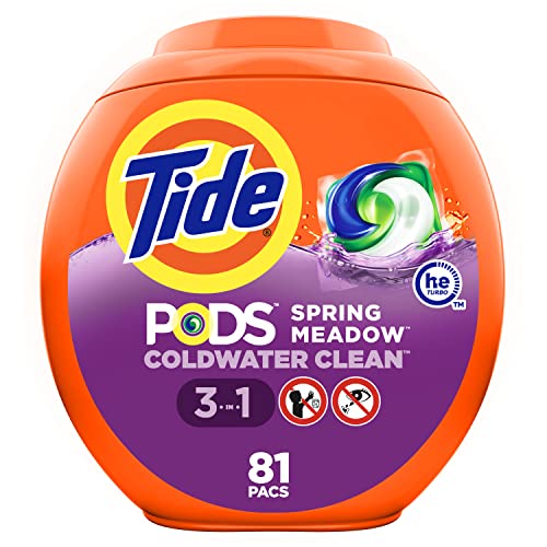 Tide PODS Laundry Detergent Soap Pods, Spring Meadow, 81 count - size: 81 Count (Pack of 1)